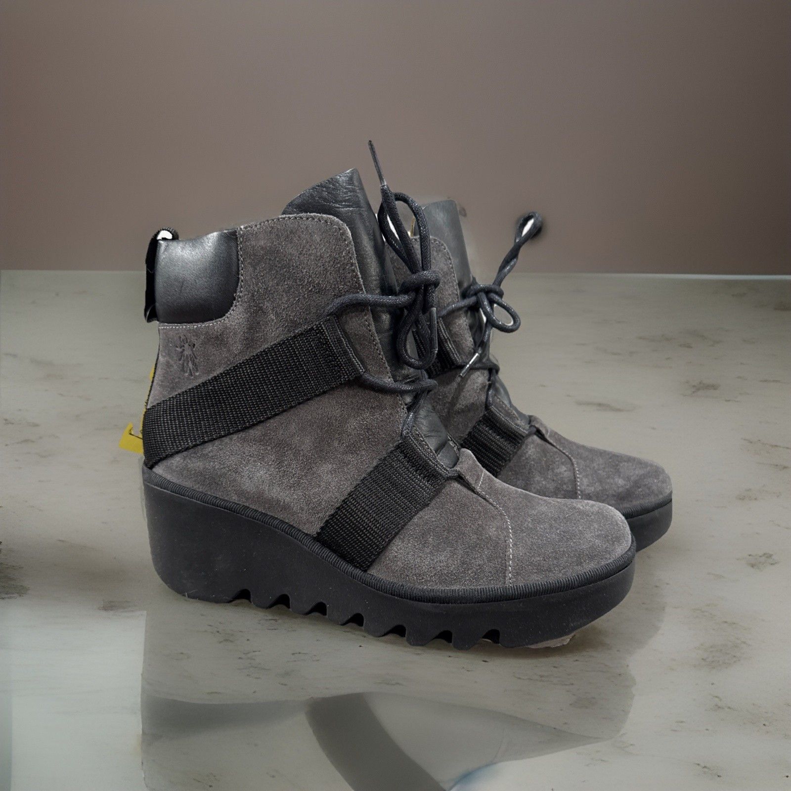 Fly London Womenâs Modern Ankle Boot Diesel/Black Size 8-8.5